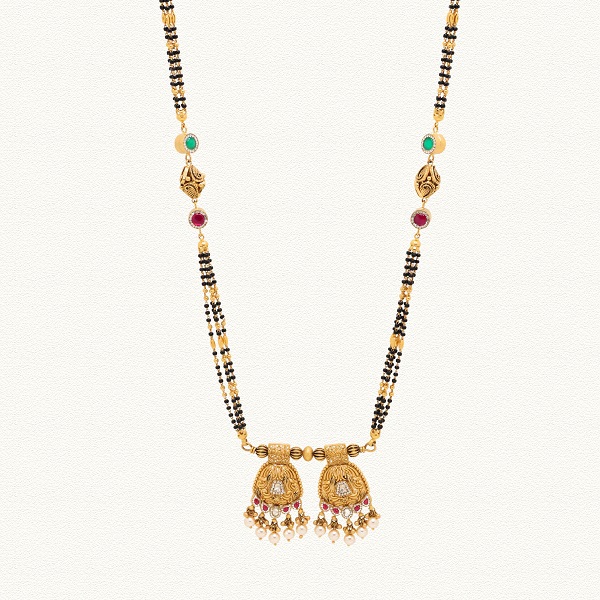 GOLD ANTIQUE LONG GANTHAN - GAN52386