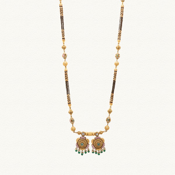 GOLD ANTIQUE LONG GANTHAN - GAN52388